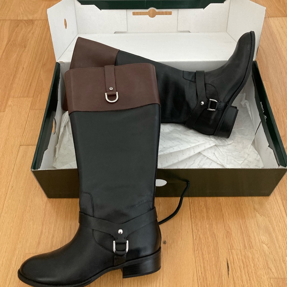 😱🦶Brand New Authentic Ralph Lauren Women's Everly Riding Boots
